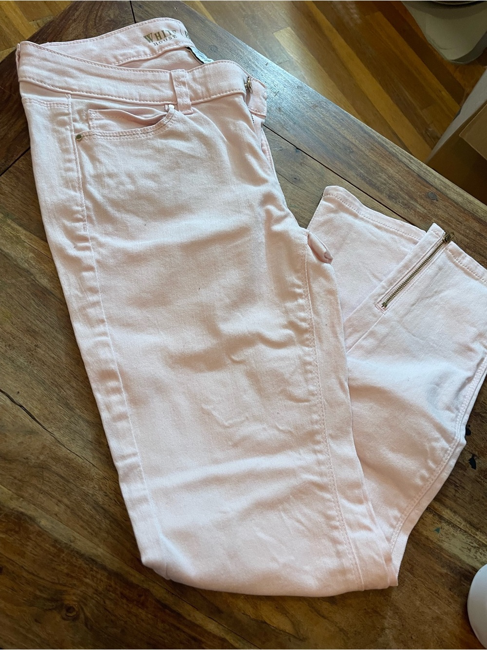 White House Black Market Pale Pink Skinny Jeans